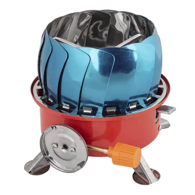 Туристическая газовая плита Master Tool с пьезоподжигом с защитой от ветра 28 кВт 145 г/час 42 Bar G30/G31 I3В/P (44-5104)