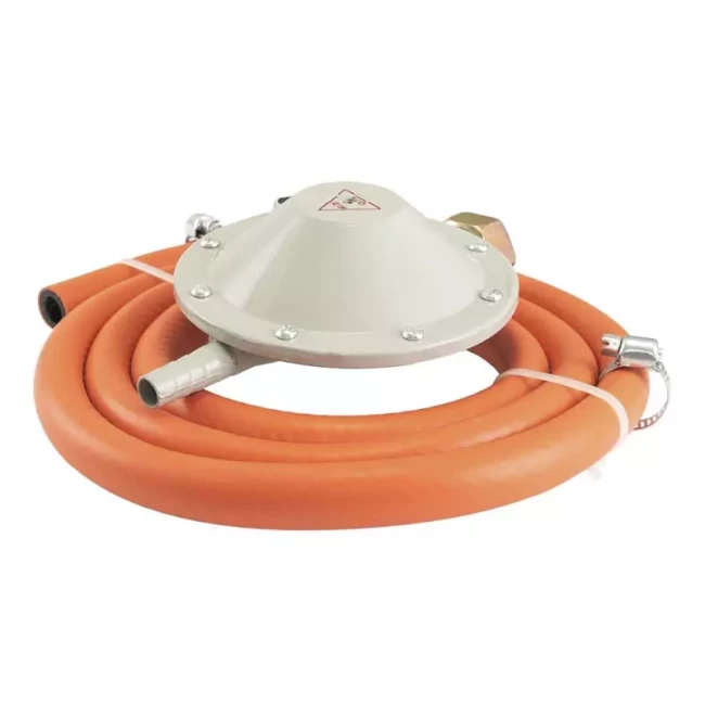 Редуктор тиску для газового балона Master Tool з PVC шлангом Ø 16 мм 15 м 480 г/год 16/2 Bar G30/G31 I3В/P (44-5112)