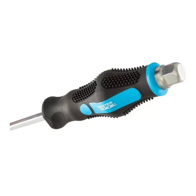 Отвертка ударная Master Tool крестовая магнитная EXTERNAL HEX PH3*150 мм ручка с TPR покрытием (49-6315)