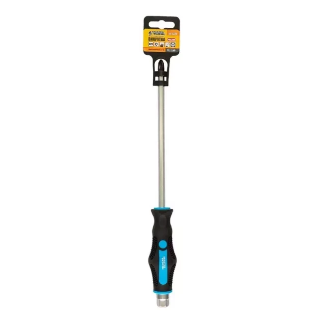 Отвертка ударная Master Tool крестовая магнитная EXTERNAL HEX PH3*200 мм ручка с TPR покрытием (49-6320) Отвертка ударная Master Tool крестовая магнитная EXTERNAL HEX PH3*200 мм ручка с TPR покрытием (49-6320)