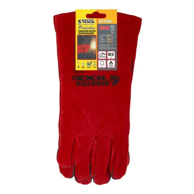 Перчатки Master Tool краги сварщика красные (83-0704doz)