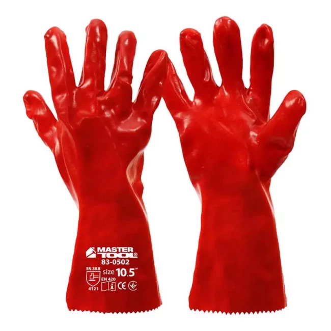Рукавички Master Tool кислотостійкі червоні (83-0502doz)