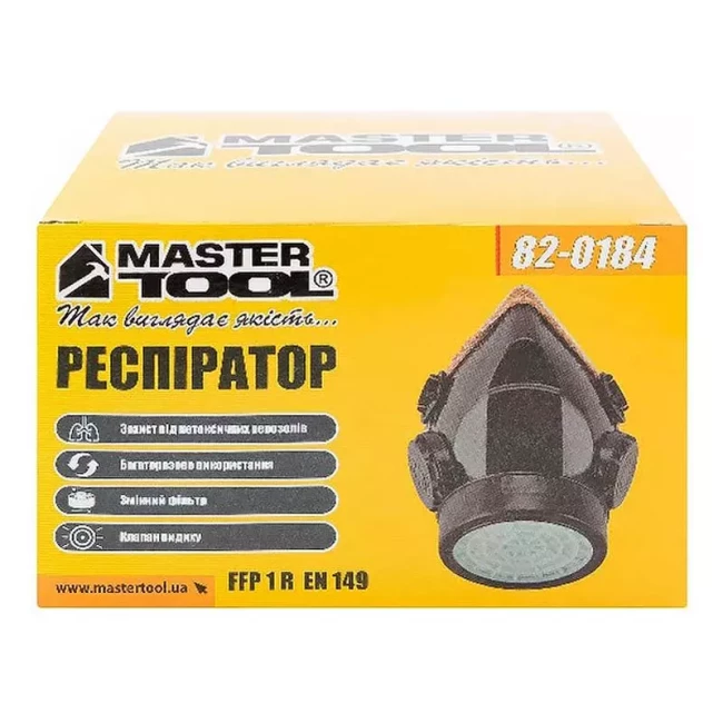 Респиратор-полумаска Master Tool противопылевой FFP 1 R EN 149  фильтр P1 (82-0184)