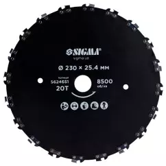 Диск SIGMA для триммера 230х25.4мм 20Т цепной (5624651)