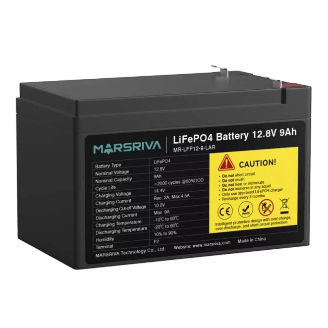 Аккумуляторная батарея MARSRIVA MR-LFP12-9-LAR 12,8V/9Ah