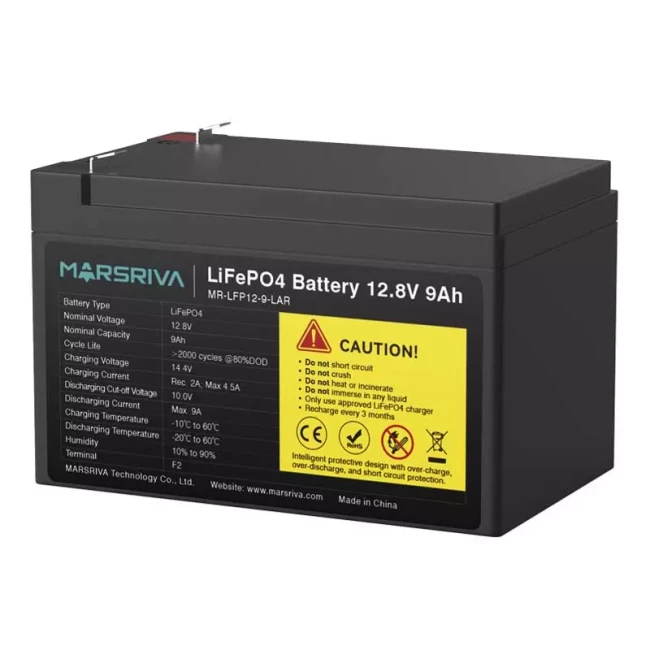 Аккумуляторная батарея MARSRIVA MR-LFP12-9-LAR 12,8V/9Ah