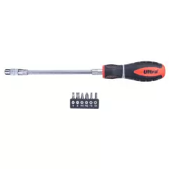 Отвертка с гибким валом ULTRA + биты 6 шт S2 Profi (4000702)