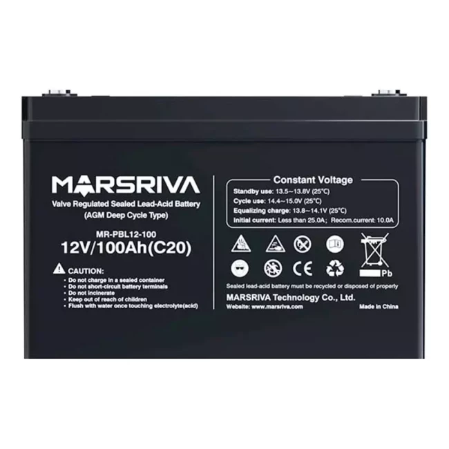 Акумуляторна батарея MARSRIVA MR-PBL12-100 AGM 12V/100Ah