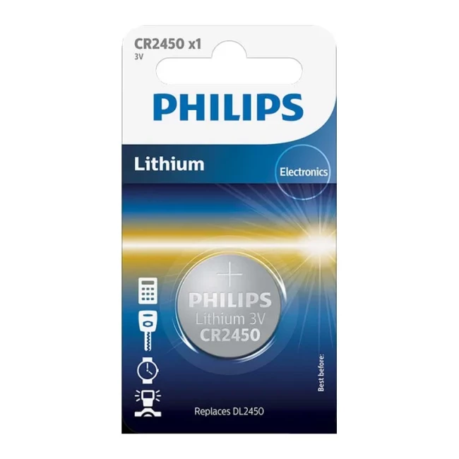 Батарейка Philips CR2450 Lithium (CR2450/10B) Батарейка Philips CR2450 Lithium (CR2450/10B)