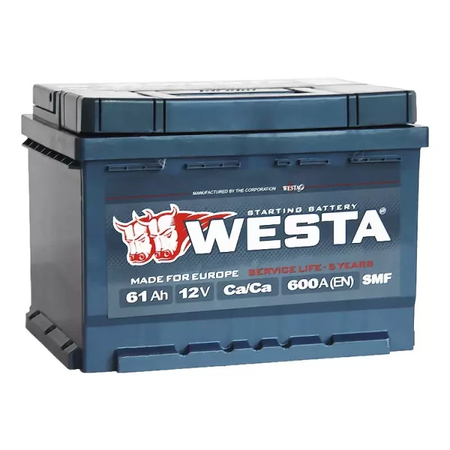 Автомобильный аккумулятор WESTA 6CT-61Аh АзЕ (WPR610)