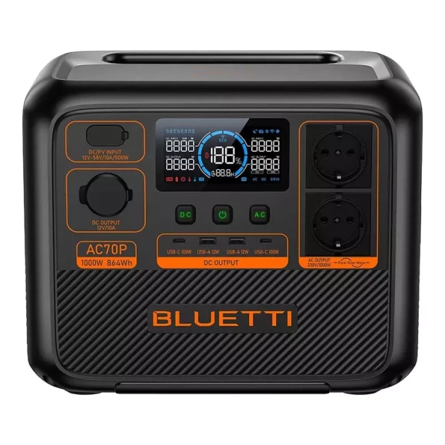 Зарядная станция Bluetti AC70P 864Wh 1000W (PB931378)