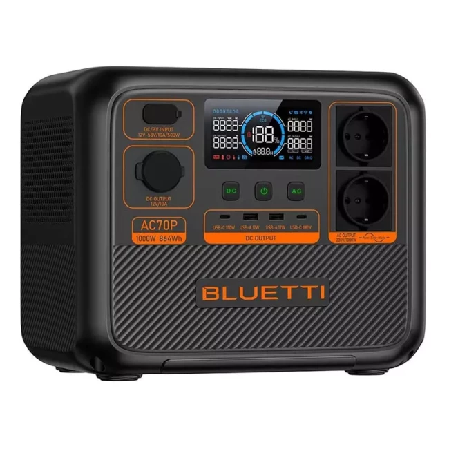Зарядная станция Bluetti AC70P 864Wh 1000W (PB931378) Зарядная станция Bluetti AC70P 864Wh 1000W (PB931378)