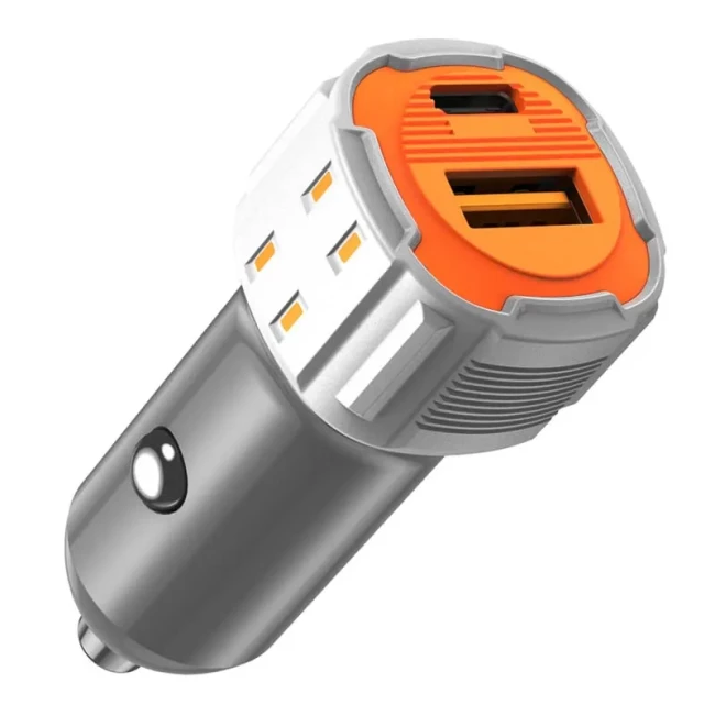 Автомобільний зарядний пристрій AMiO USB-A + USB-C 38W (03883/038833)
