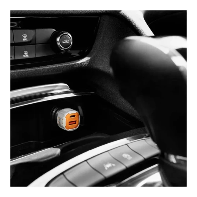 Автомобільний зарядний пристрій AMiO USB-A + USB-C 38W (03883/038833)