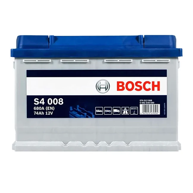 Автомобильный аккумулятор BOSCH S4 008 6CT-74Ah АзЕ (0092S40080)