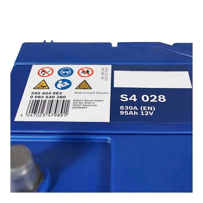 Автомобильный аккумулятор BOSCH S4 028 6CT-95Ah Asia АзЕ (0092S40280)