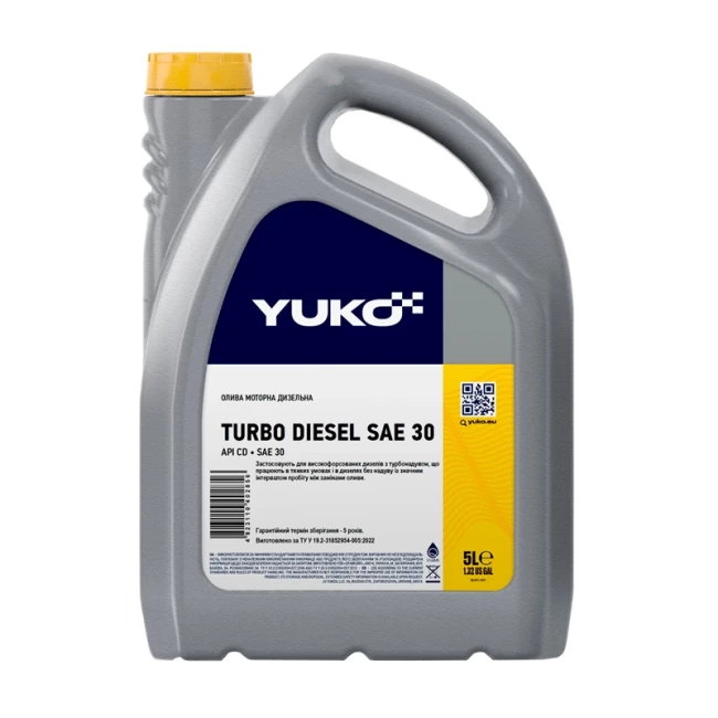 Моторное масло Yuko Turbo Diesel SAE 30 5л (4823110402856) Моторное масло Yuko Turbo Diesel SAE 30 5л (4823110402856)