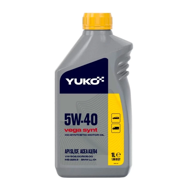 Моторное масло Yuko Vega Synt 5W-40 API SL/CF 1л (4823110401927)