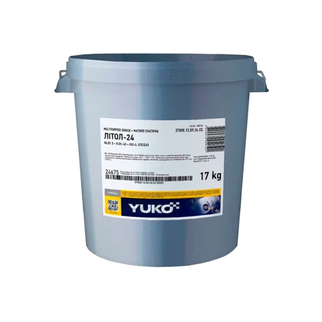 Смазка Yuko Литол-24 ПЕ 17 кг (4820070249101) Смазка Yuko Литол-24 ПЕ 17 кг (4820070249101)