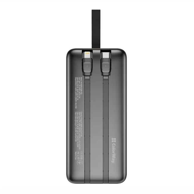 Универсальная мобильная батарея ColorWay Digital Display 30000 mAh Black (CW-PB300LPC5BK-PDD)