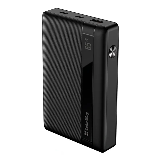 Универсальная мобильная батарея ColorWay Powerful 20000 mAh Black (CW-PB200LPA3BK-PDD)
