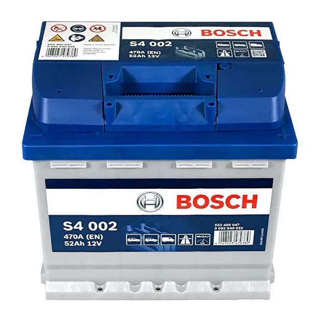Автомобільний акумулятор BOSCH S4 002 6CT-52Ah АзЕ (0092S40020)