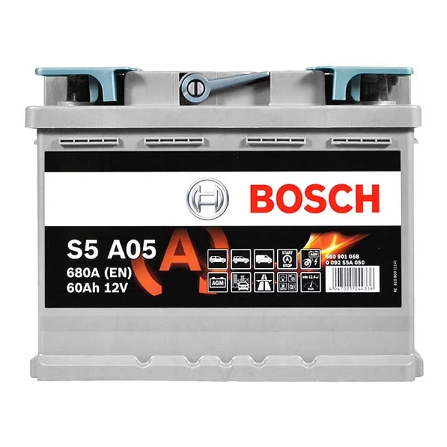 Автомобильный аккумулятор BOSCH S5 A05 6CT-60Ah АзЕ (0092S5A050)