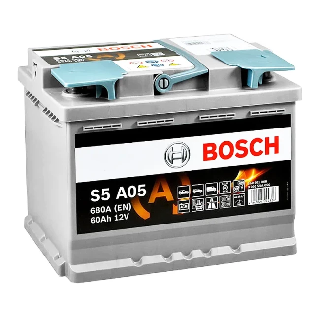 Автомобильный аккумулятор BOSCH S5 A05 6CT-60Ah АзЕ (0092S5A050)