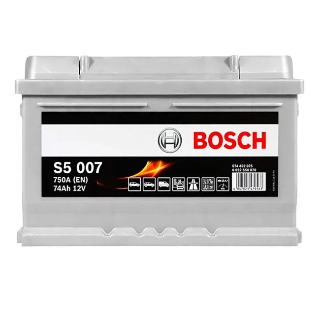 Автомобільний акумулятор BOSCH S5 007 6CT-74Ah АзЕ (0092S50070)