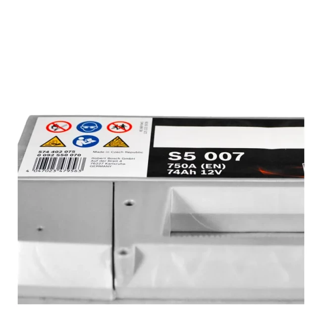 Автомобільний акумулятор BOSCH S5 007 6CT-74Ah АзЕ (0092S50070)