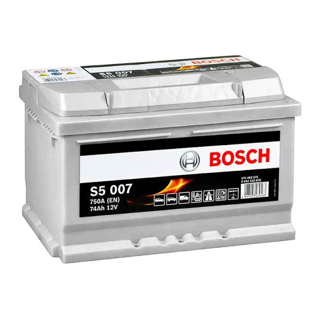 Автомобільний акумулятор BOSCH S5 007 6CT-74Ah АзЕ (0092S50070) Автомобільний акумулятор BOSCH S5 007 6CT-74Ah АзЕ (0092S50070)