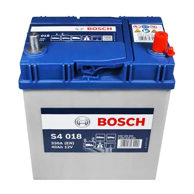 Автомобильный аккумулятор BOSCH S4 018 6CT-40Ah Asia АзЕ (0092S40180)
