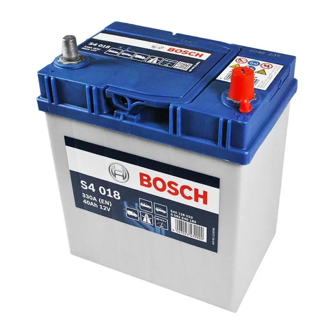 Автомобильный аккумулятор BOSCH S4 018 6CT-40Ah Asia АзЕ (0092S40180)
