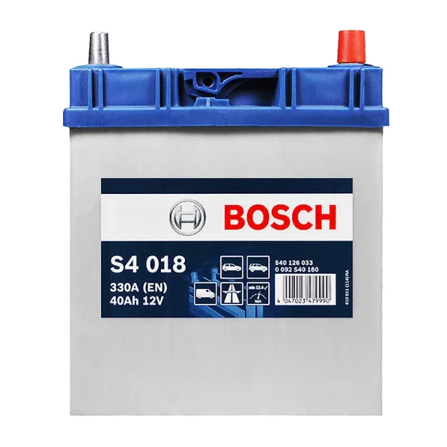 Автомобильный аккумулятор BOSCH S4 018 6CT-40Ah Asia АзЕ (0092S40180)