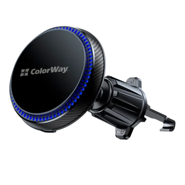 Беспроводное зарядное устройство СolorWay MagSafe 360° Air Vent 15W Black (CW-CHMW041Q-BK)