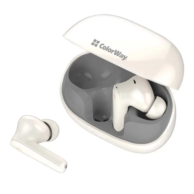 Bluetooth-гарнітура СolorWay Slim TWS-1 Earbuds Long Life Beige (CW-TWS1BE)