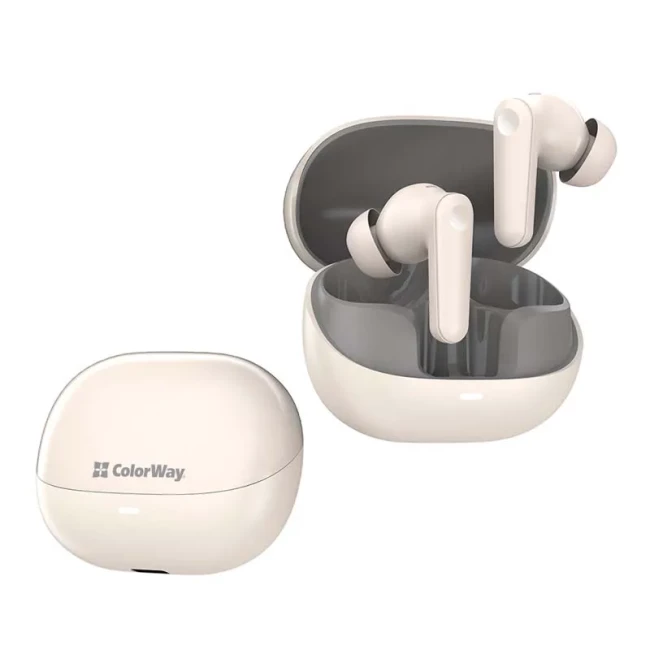Bluetooth-гарнітура СolorWay Slim TWS-1 Earbuds Long Life Beige (CW-TWS1BE)