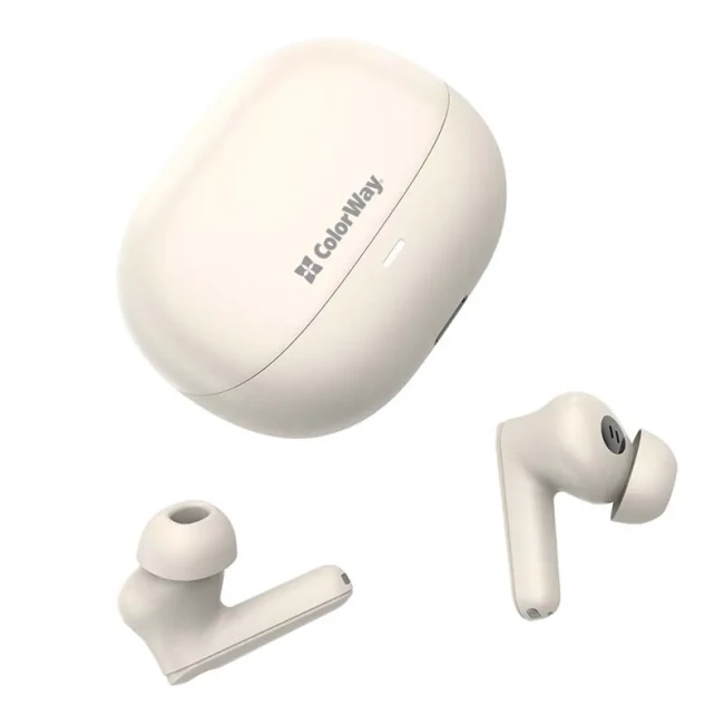 Bluetooth-гарнітура СolorWay Slim TWS-1 Earbuds Long Life Beige (CW-TWS1BE)
