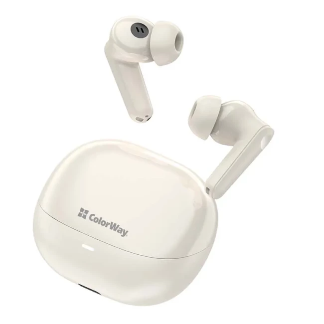 Bluetooth-гарнітура СolorWay Slim TWS-1 Earbuds Long Life Beige (CW-TWS1BE)