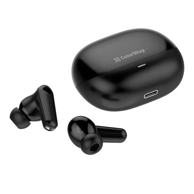 Bluetooth-гарнітура СolorWay Slim TWS-1 Earbuds Long Life Black (CW-TWS1BK1)
