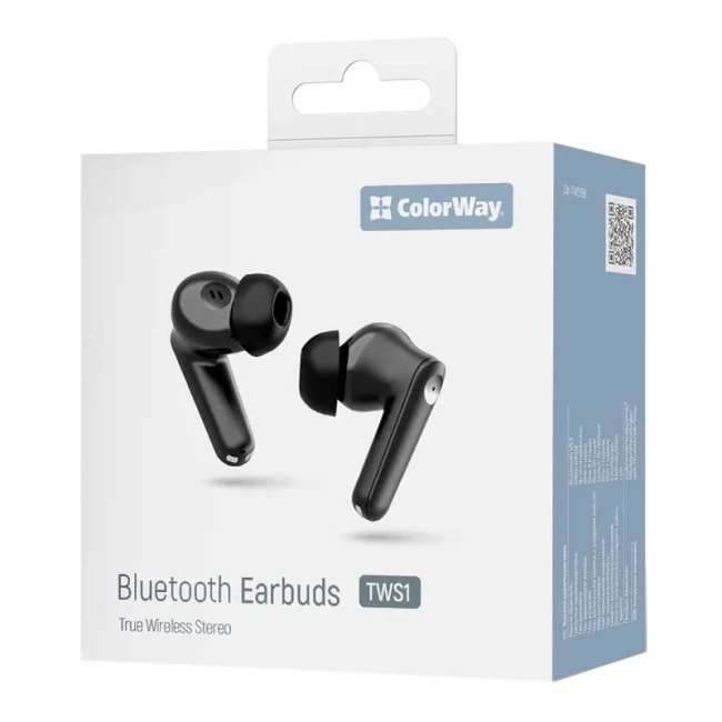 Bluetooth-гарнітура СolorWay Slim TWS-1 Earbuds Long Life Black (CW-TWS1BK1) Bluetooth-гарнітура СolorWay Slim TWS-1 Earbuds Long Life Black (CW-TWS1BK1)