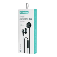 Гарнитура СolorWay Slim 3.5 mm Wired Earphone Blast 1 Black
