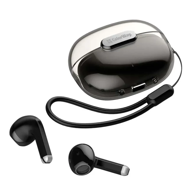 Bluetooth-гарнітура СolorWay Slim TWS-2 Earbuds Black (CW-TWS2BK)