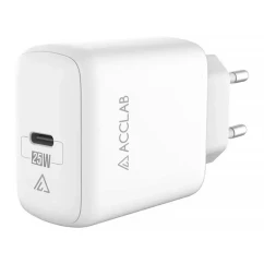Сетевое зарядное устройство AccLab AL-TC125 1хType-C 5В/3A/25W QC/PD 3.0 White (1283126538841)