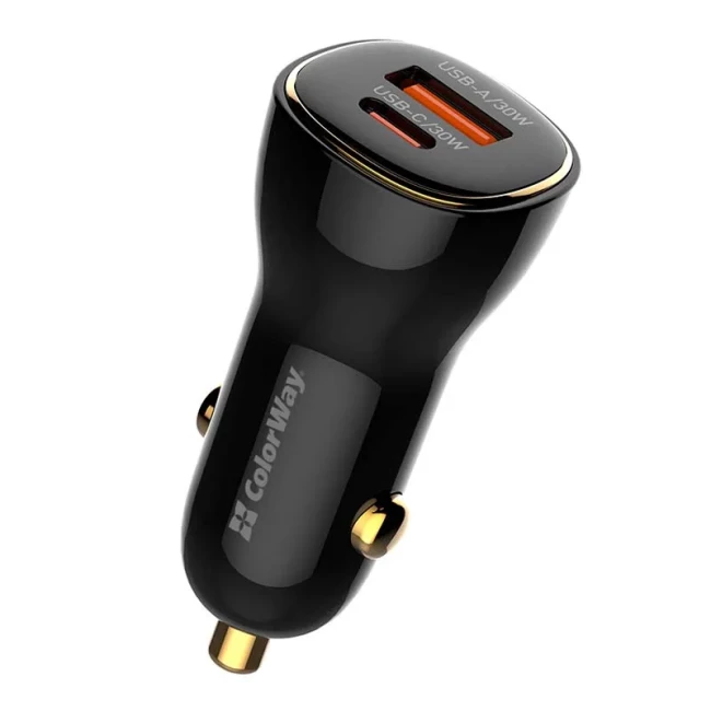 Автомобильное зарядное устройство ColorWay Power Delivery Port PPS USB Black (CW-CHA046PD-BK)