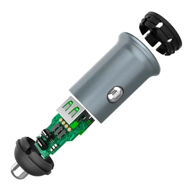 Автомобільний зарядний пристрій ColorWay Quick Charge 3.0 Gray (CW-CHA036Q-GR)