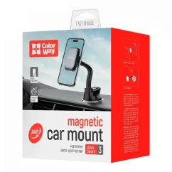 Держатель автомобильный ColorWay магнитный Dashboard-3 Gray
