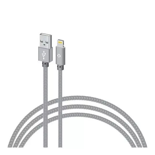 Кабель Intaleo CBGNYL1 USB - Lightning 1 м Grey (1283126477652)