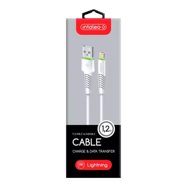 Кабель Intaleo CBFLEXL1 USB - Lightning 1.2 м White (1283126487460)