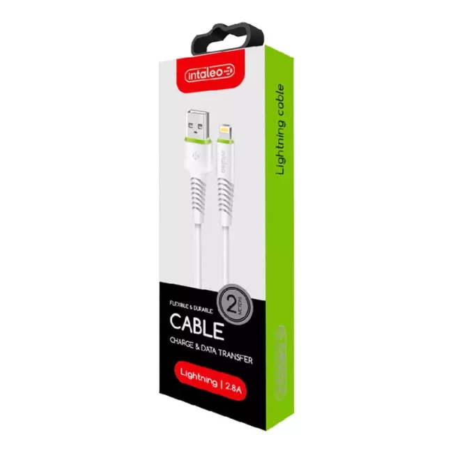 Кабель Intaleo CBFLEXL2 USB - Lightning 2 м, White (1283126521416)
